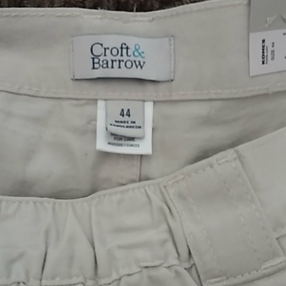 Men's croft&barrow sise-elastic 7.5"inseam cargo - Picture 2 of 4